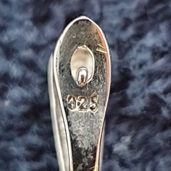 Vintage Genuine Natural Red Spinel & Citrine 925 Sterling Silver Dangle Earrings - Picture 9 of 13